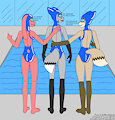 Swimslave and swimmistress' swim practice