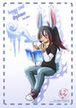 Bunny practicing ice magix