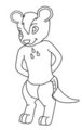 Puma otter cub sketch