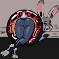 Judy Hopps stuck in a big fuggn doughnut i guess