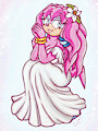 Sky In White Dress by MelSky