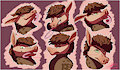 Jack, the Aardvark!! Expression sheet!!!