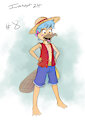Inktober 2024: Waffles, Luffy by RisingDragon