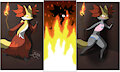 Delphox exploring a temple