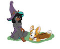 Corgi Butt! (and doberman)