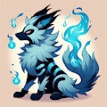 Blue Fire Arcanine (adopt) [open] by Bl4cky
