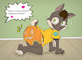 "The diapered Halloween bottom!/Trick-or-treat!"