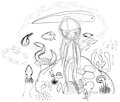 [2023 concept art] lonely, yet packed ocean sketch by nanocom11