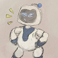 Astrobot (Voretober sketch, non-vore)