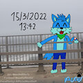 My old fursona on a bridge at the beach