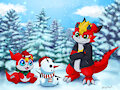 Ori's first Winter in his New World with his Big Brother Fei