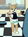serving with a smile ych