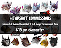 Headshot Commissions - $15 - Limited slots by ShadowEyenoom