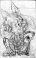 CybeRangers Crisscross sketch 1 by AlexReynard