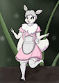 Femboy moth maid by Luckycaracalstudio