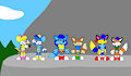 Anthonitecus and Astraligor climbing a mountain along with their friends (by ToonlandianFox2002)
