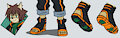 Boot Sandals. Black or Orange Soles?