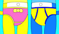 Lette and Lingo's Cute Undies and Belly Buttons by CartoonFoxArt2002