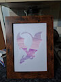 Violet dream, watercolour dragon