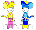 Lette and Lingo in Shorts and Skirt Down