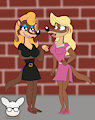 Two Blonde Weasel Ladies