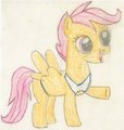 Scoots in a swimsuit by InkwellTheFox