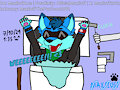 Maxfluff Going Down The Toilet by MaxfluffTheCoonFox2002