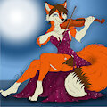 Sparkly Red Wolf