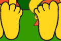 Foot comparison: Bart and Lisa