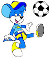 Lingo the Mouse Playing a Soccer Ball