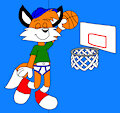 Billy the Fox Put a Basket Ball on a Hoop
