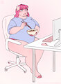 Relaxing At The Computer