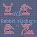 ych rabbit sticker sheet by Ros13Pos13