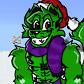 Saúl the Hulk Wolf as Christmas by SaulElHombreLobo1998