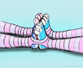 Playful Paws in Striped Knee-Highs by HammerTannerGone