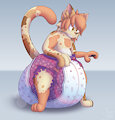 Waterlogged baby kitty in a white void yippe by PoofyKitten