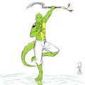 SketchNIGHTS-EuroSalamander Flat Color by JonasPride