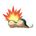 Sleepy Cyndaquil by MoonlitTear