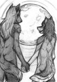 Ossiande and Dem - Moonlit Walk by Eirene