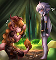 :c: On her knees