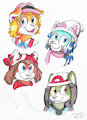 Four Furry Pokegirls