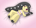 [comm] Mawile in bed (pink undies) by PonPonTheDreambunny