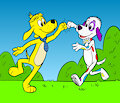 Gilber Barker and Cheddar Biscuit (colored) by LordKatFan
