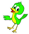 Green bird (colored)
