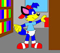 Alex the Fox Picking a Book at the Library