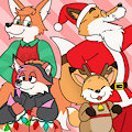 Four Festive Fox Friends