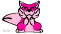 pink fox smiling in admiration and love by Ekaterinats2005