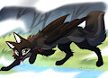 Beowulf drinking from a forest stream by phoenixmaster