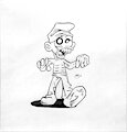 Zombie Smurf (lineart)