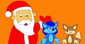 Anthonitecus and Astraligor with Santa Claus